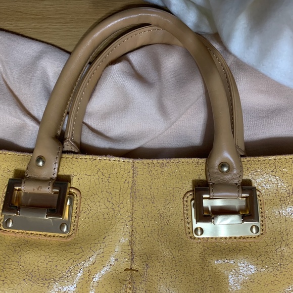 Mustard Rough Leather Bag by Charles Jourdan -NWOT - Picture 14 of 14